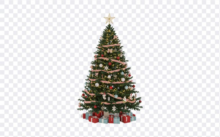 Christmas Tree Decorated: A beautifully decorated Christmas tree, image available for download. See the blog post "Christmas Tree Decorated" for more